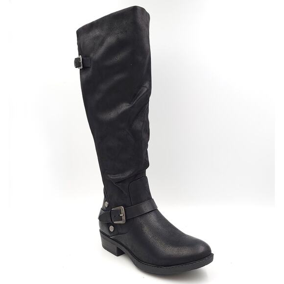 Baretraps Yanessa2 Women Tall Slouch Riding Boots Size US 5M Wide Calf Black PRE - Picture 1 of 9